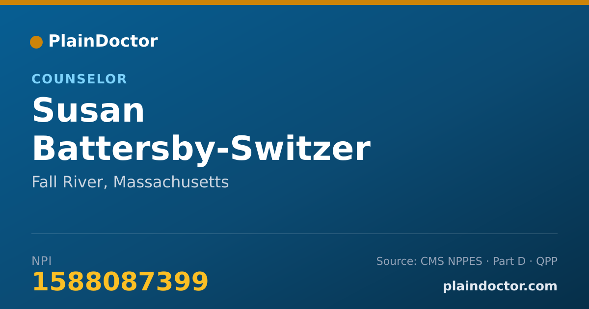 Shareable card for Susan Battersby-Switzer - Counselor, Fall River, MA
