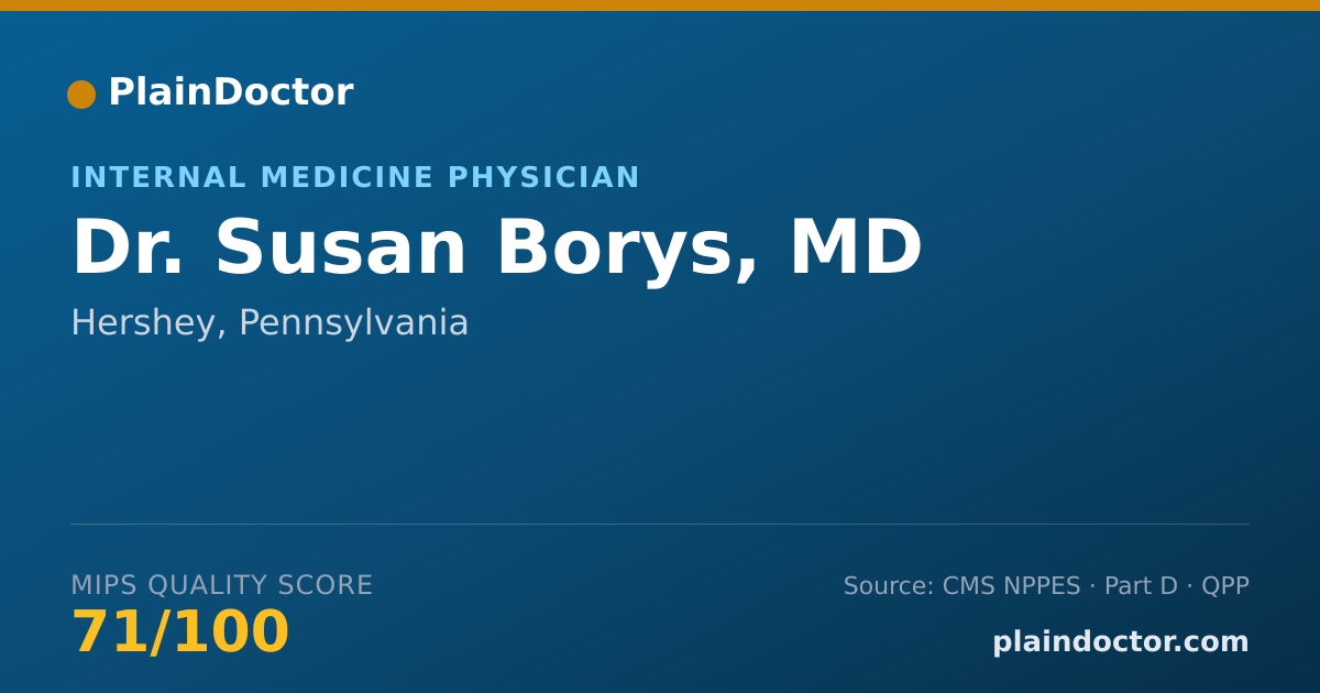 Shareable card for Susan Borys, MD - Internal Medicine Physician, Hershey, PA