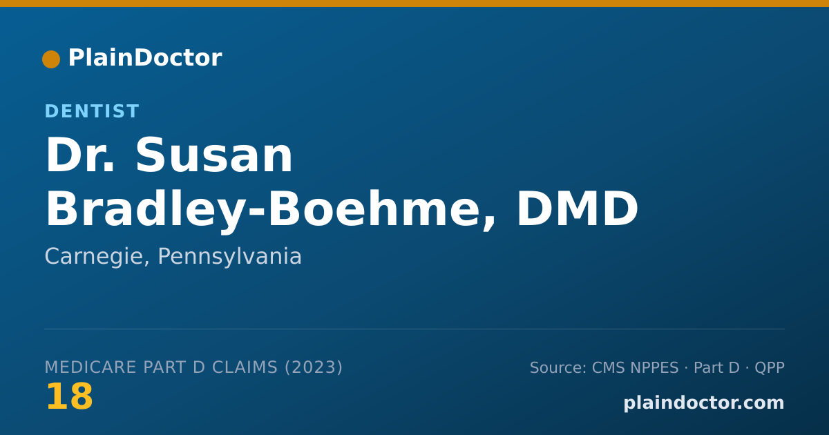 Shareable card for Susan Bradley-Boehme, DMD - Dentist, Carnegie, PA