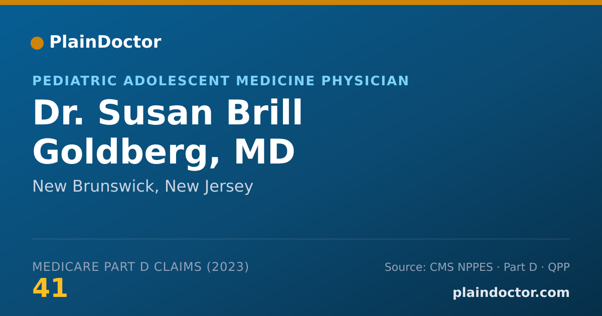 Shareable card for Susan Brill Goldberg, MD - Pediatric Adolescent Medicine Physician, New Brunswick, NJ