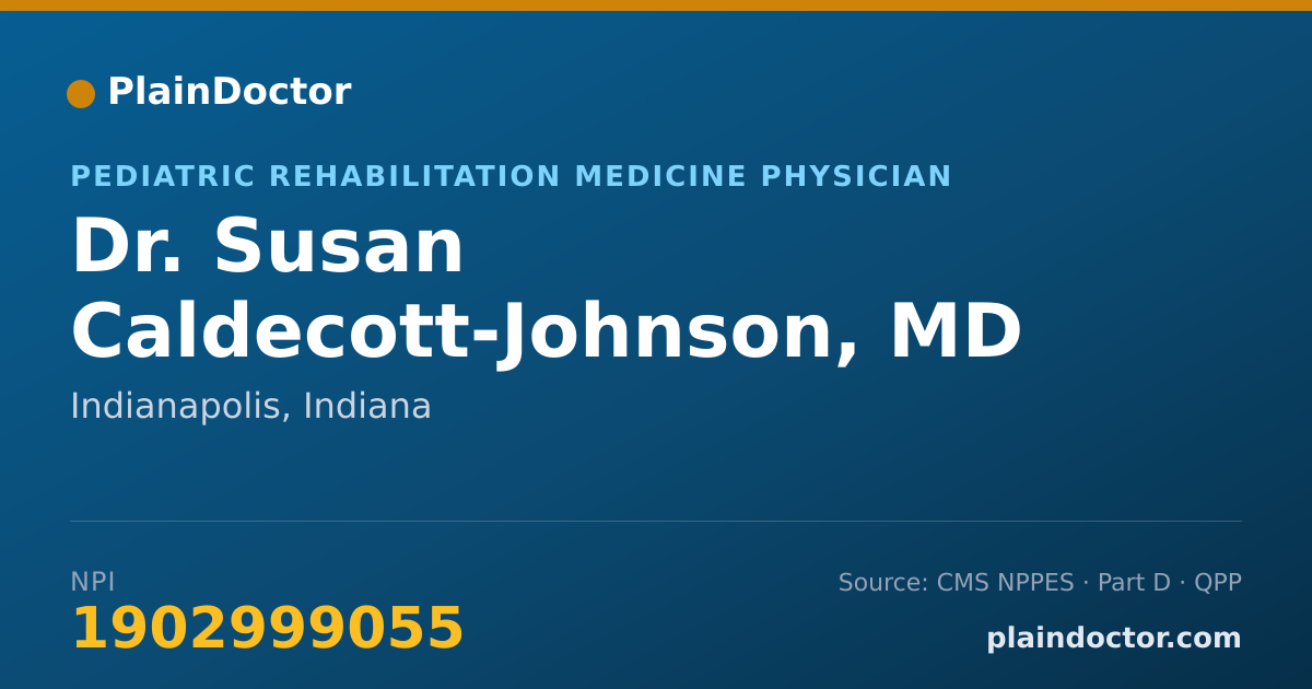 Shareable card for Susan Caldecott-Johnson, MD - Pediatric Rehabilitation Medicine Physician, Indianapolis, IN