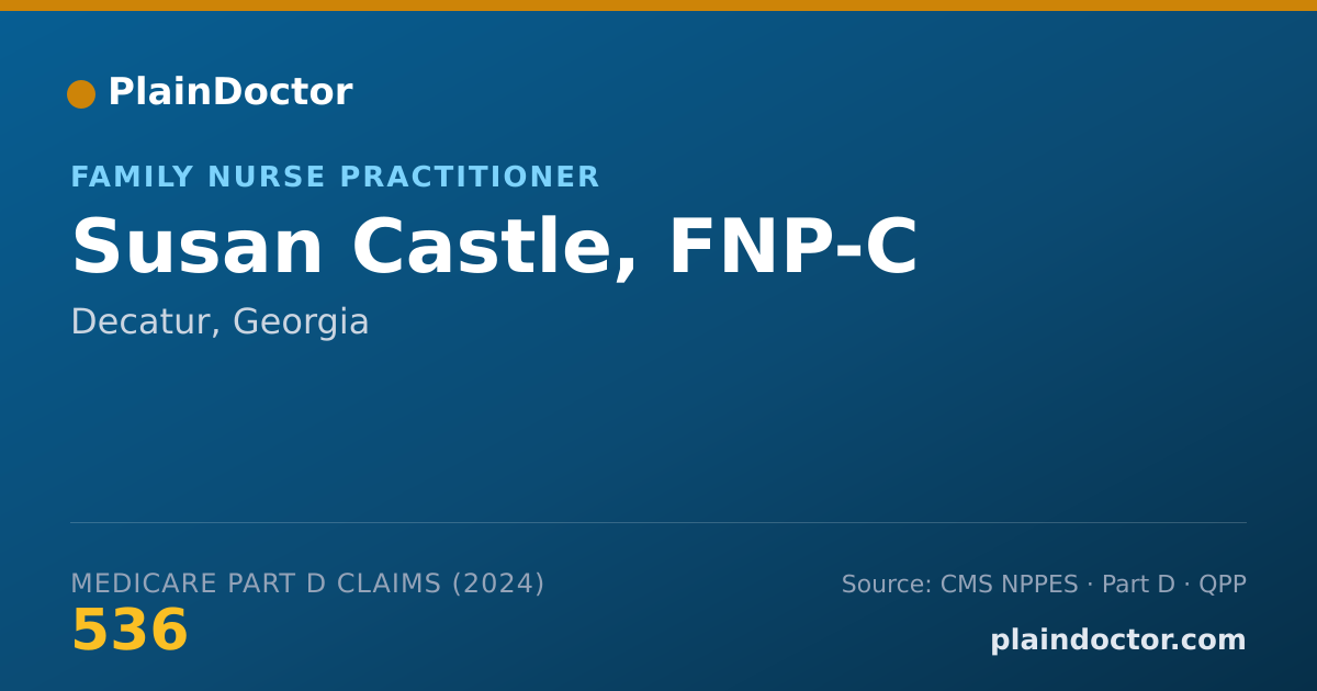 Shareable card for Susan Castle, FNP-C - Family Nurse Practitioner, Decatur, GA