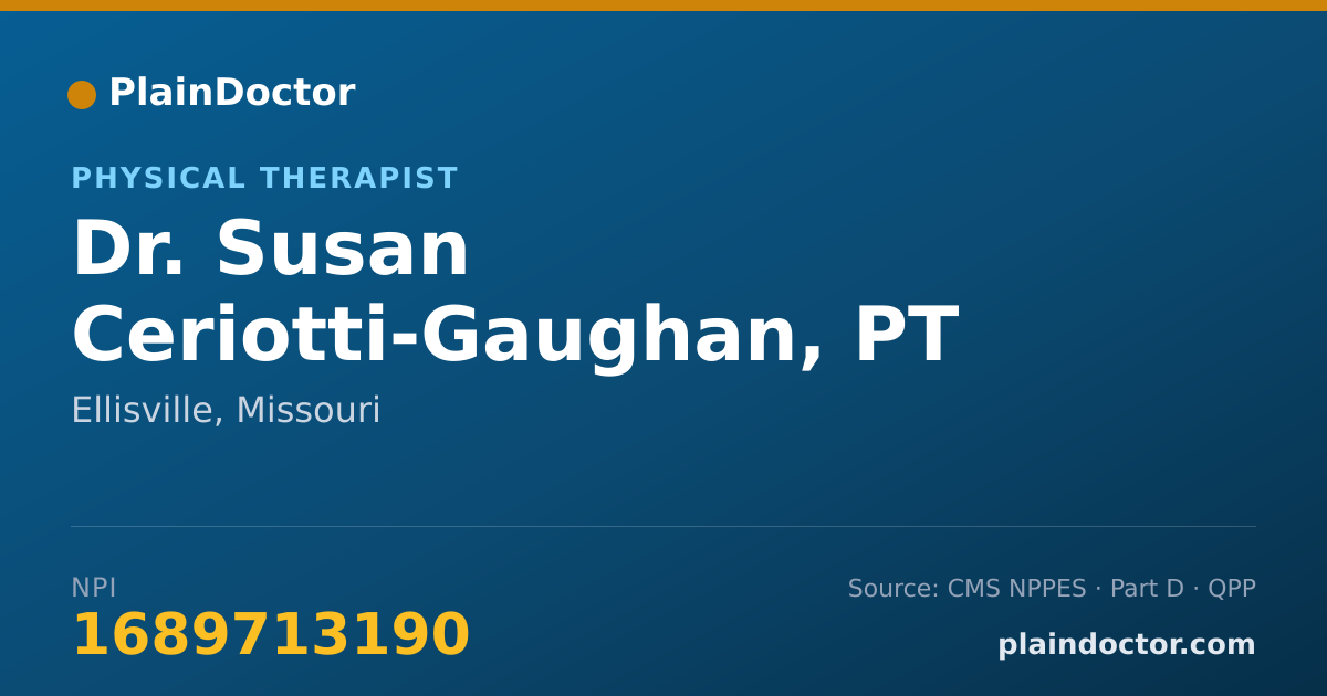 Shareable card for Susan Ceriotti-Gaughan, PT - Physical Therapist, Ellisville, MO