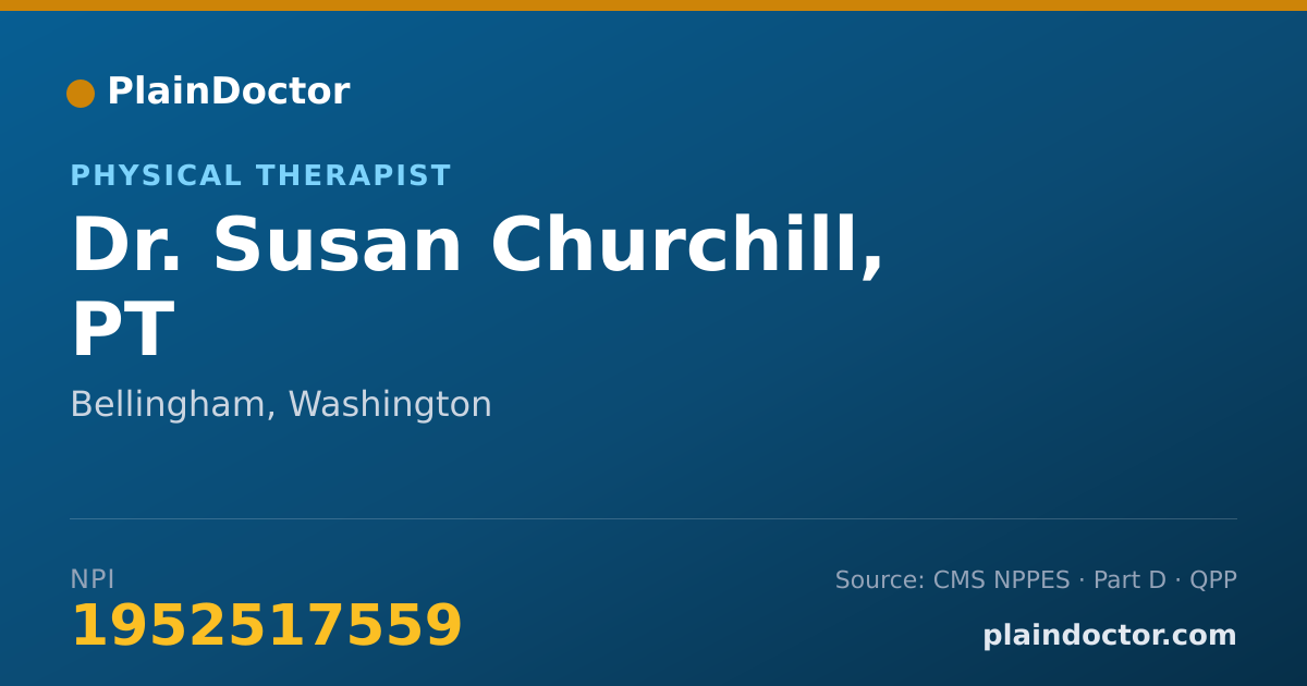 Shareable card for Susan Churchill, PT - Physical Therapist, Bellingham, WA