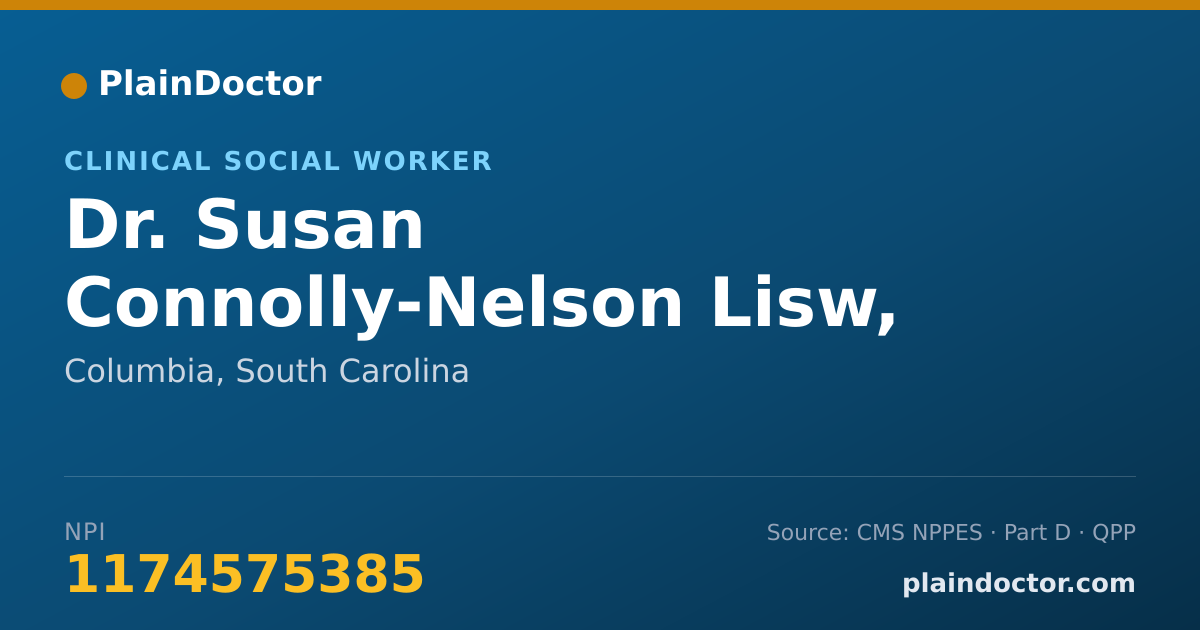 Shareable card for Susan Connolly-Nelson Lisw, LISW - Clinical Social Worker, Columbia, SC