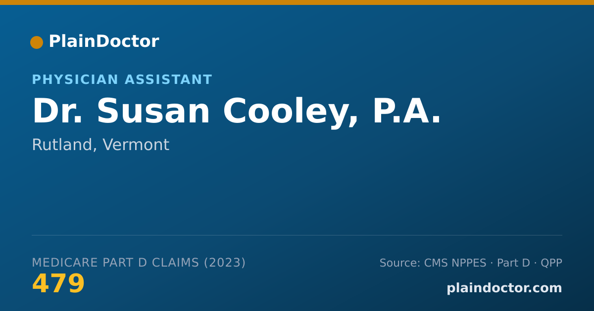 Shareable card for Susan Cooley, P.A. - Physician Assistant, Rutland, VT