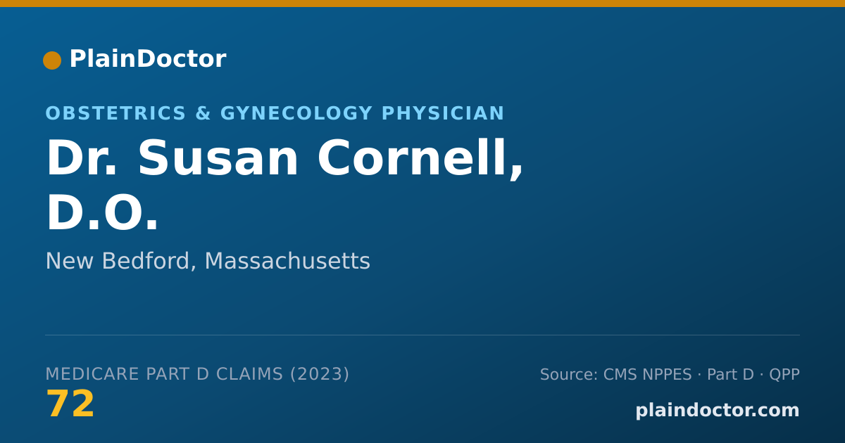 Shareable card for Susan Cornell, D.O. - Obstetrics & Gynecology Physician, New Bedford, MA