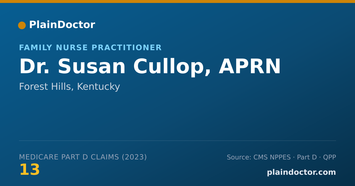 Shareable card for Susan Cullop, APRN - Family Nurse Practitioner, Forest Hills, KY