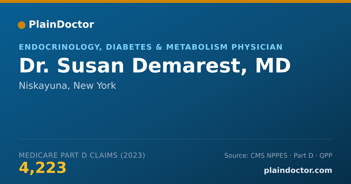 Shareable card for Susan Demarest, MD - Endocrinology, Diabetes & Metabolism Physician, Niskayuna, NY