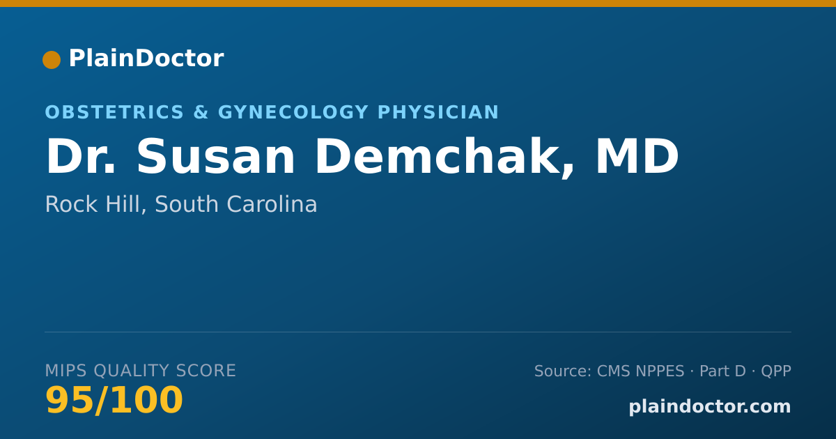 Shareable card for Susan Demchak, MD - Obstetrics & Gynecology Physician, Rock Hill, SC