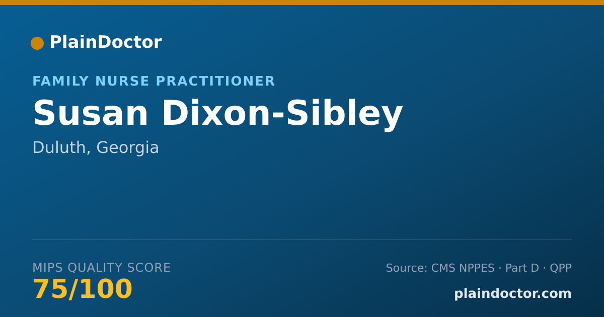 Shareable card for Susan Dixon-Sibley - Family Nurse Practitioner, Duluth, GA
