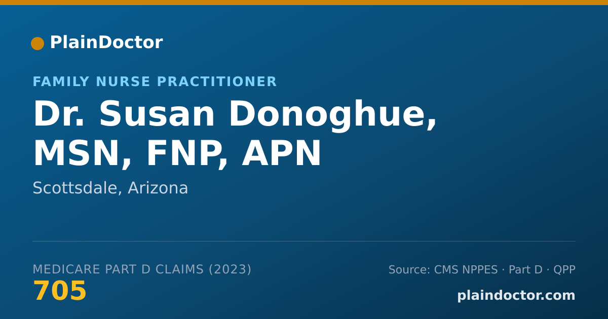 Shareable card for Susan Donoghue, MSN, FNP, APN - Family Nurse Practitioner, Scottsdale, AZ