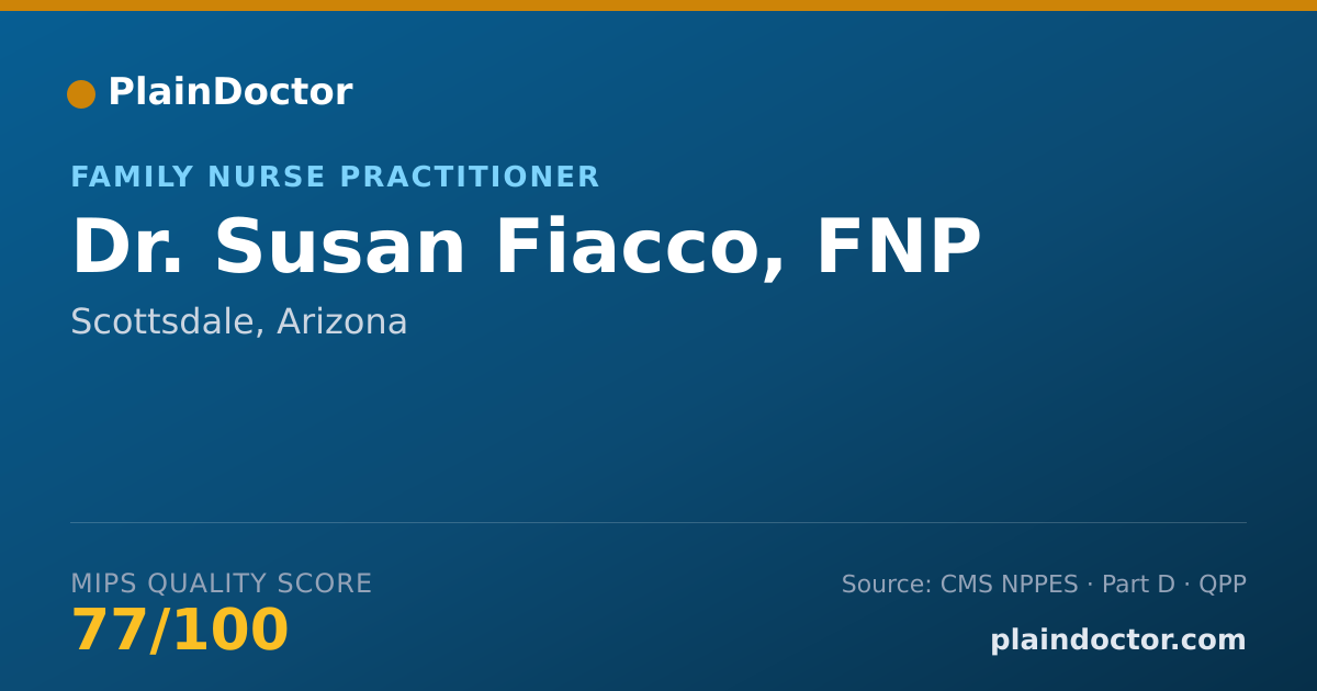 Shareable card for Susan Fiacco, FNP - Family Nurse Practitioner, Scottsdale, AZ