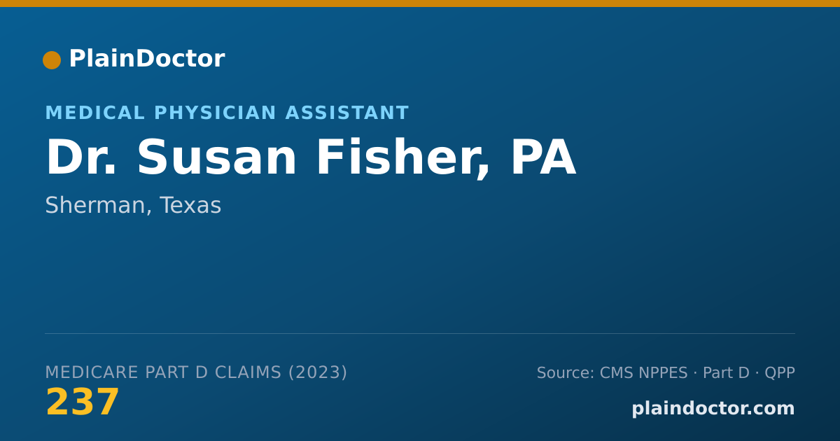 Shareable card for Susan Fisher, PA - Medical Physician Assistant, Sherman, TX