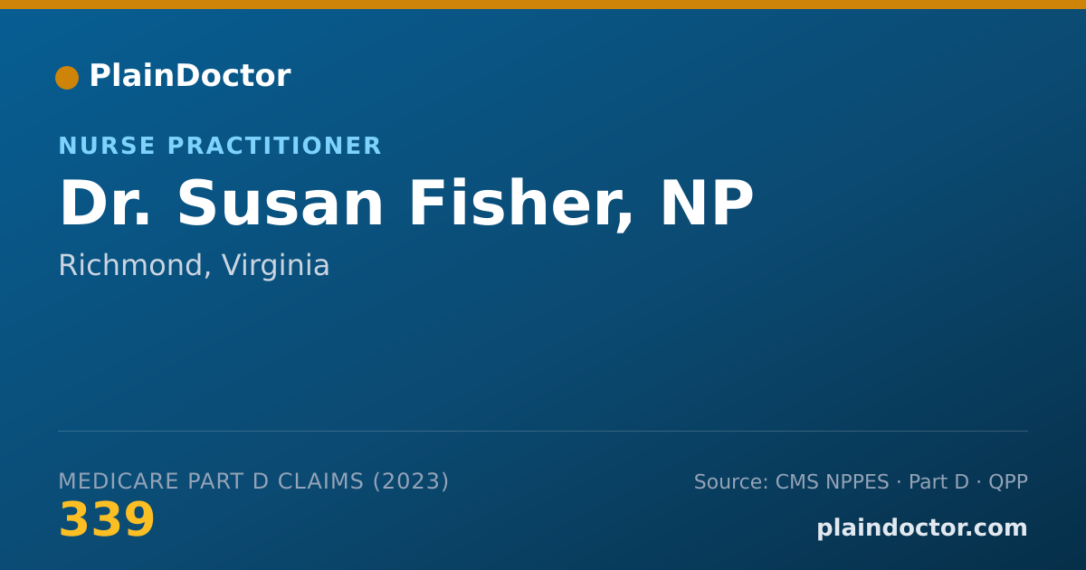 Shareable card for Susan Fisher, NP - Nurse Practitioner, Richmond, VA