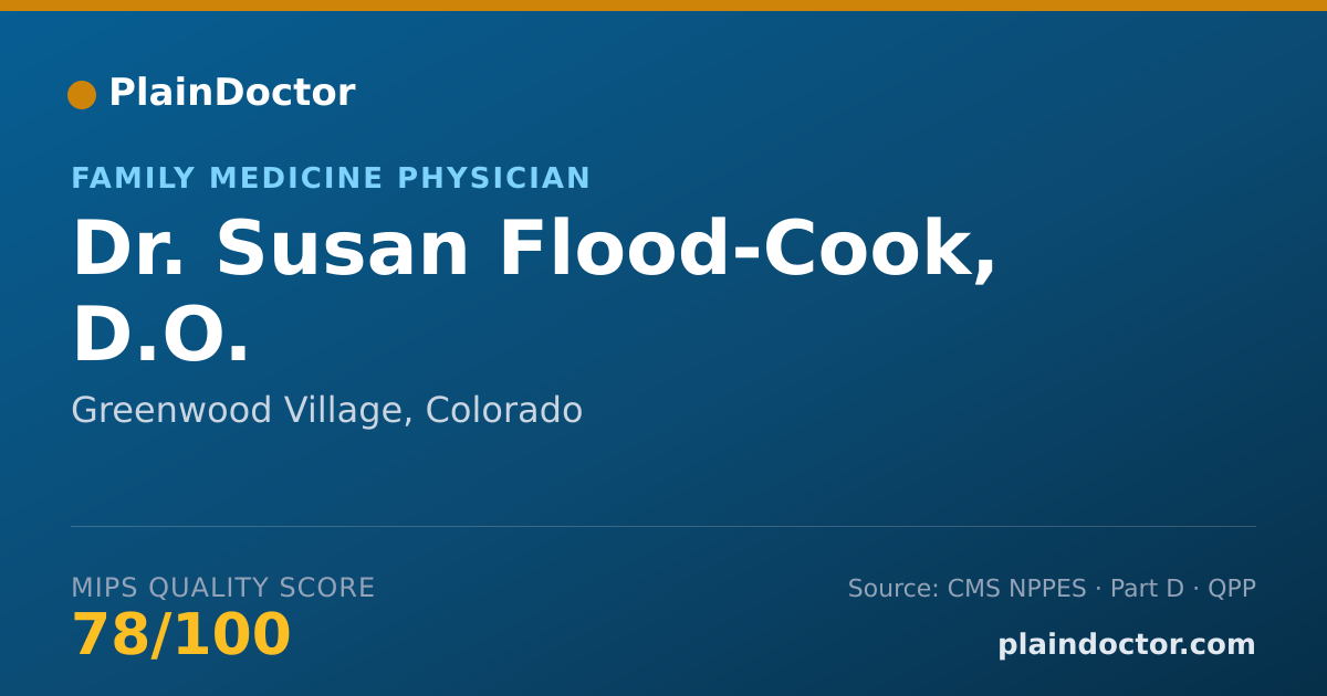 Shareable card for Susan Flood-Cook, D.O. - Family Medicine Physician, Greenwood Village, CO