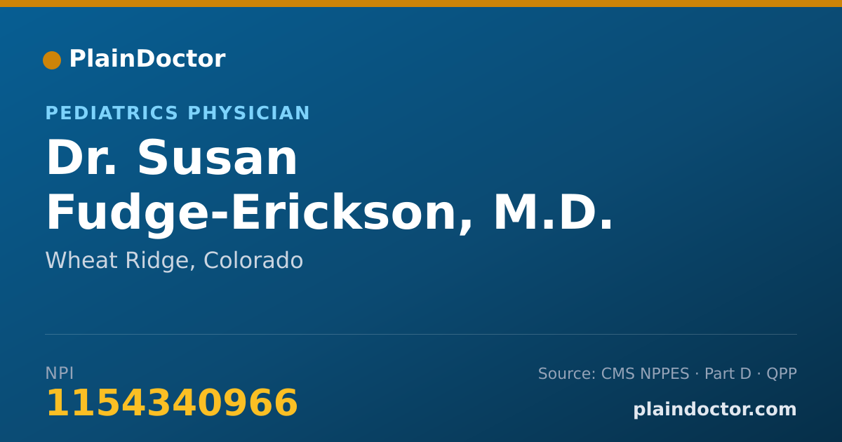 Shareable card for Susan Fudge-Erickson, M.D. - Pediatrics Physician, Wheat Ridge, CO