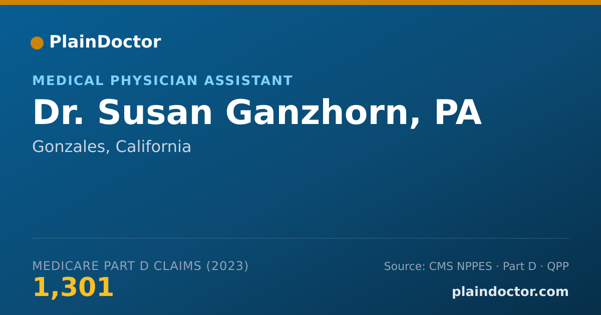 Shareable card for Susan Ganzhorn, PA - Medical Physician Assistant, Gonzales, CA