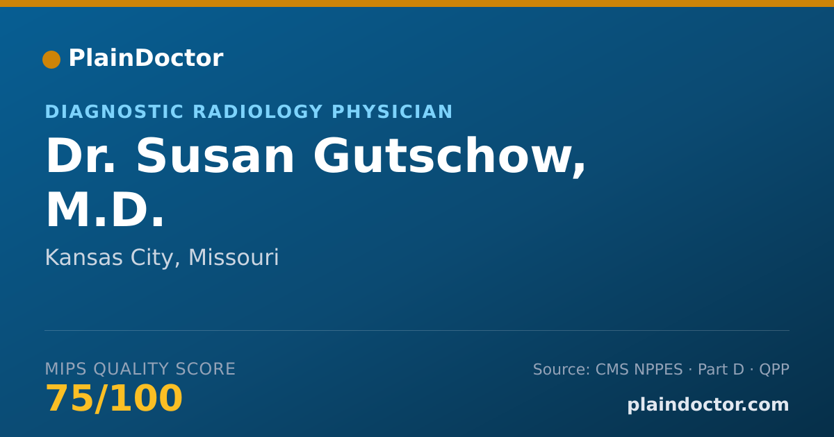 Shareable card for Susan Gutschow, M.D. - Diagnostic Radiology Physician, Kansas City, MO