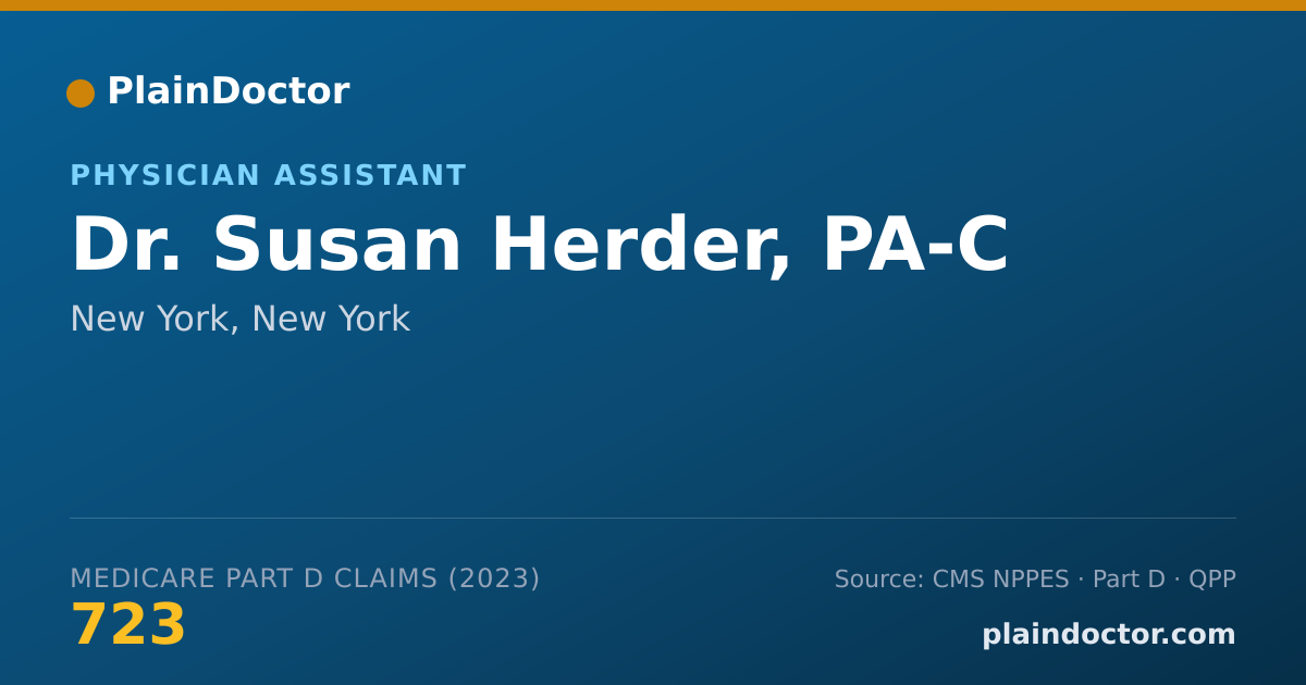 Shareable card for Susan Herder, PA-C - Physician Assistant, New York, NY
