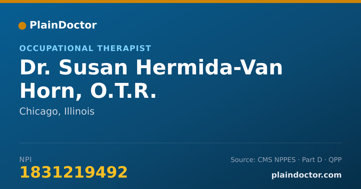 Shareable card for Susan Hermida-Van Horn, O.T.R. - Occupational Therapist, Chicago, IL
