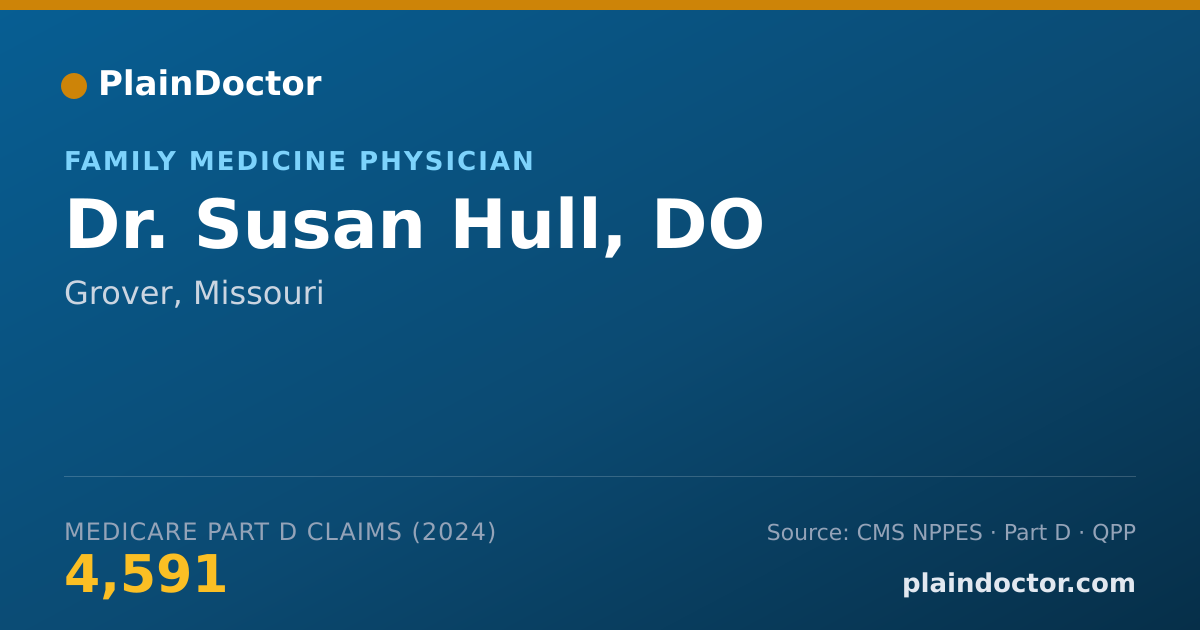 Shareable card for Susan Hull, DO - Family Medicine Physician, Grover, MO