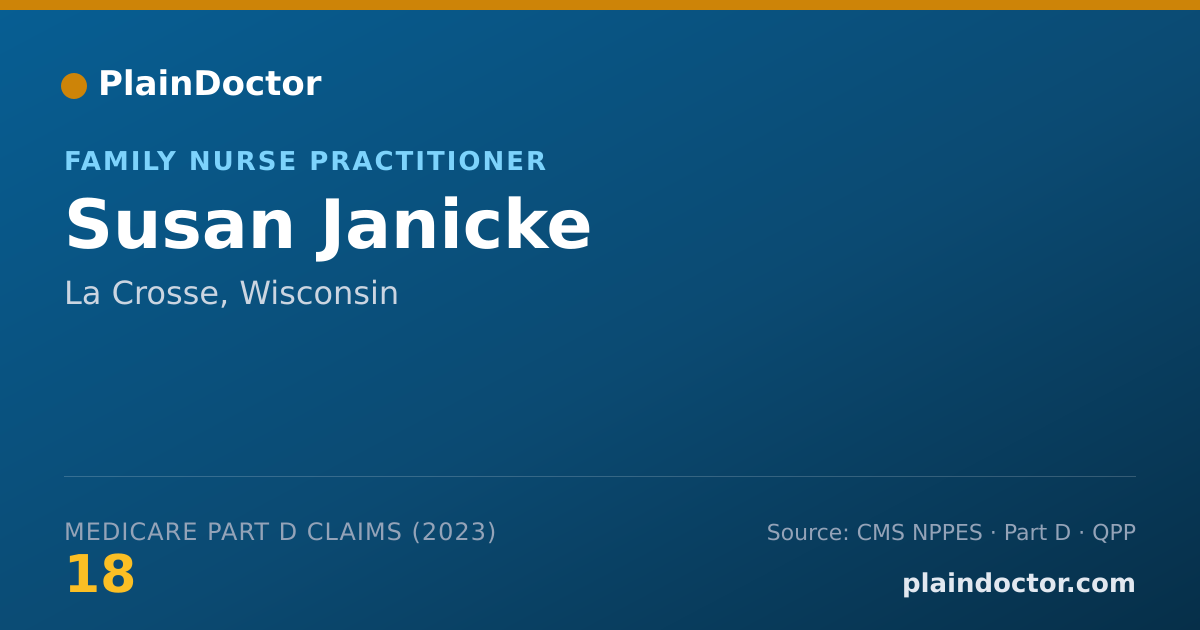 Shareable card for Susan Janicke - Family Nurse Practitioner, La Crosse, WI