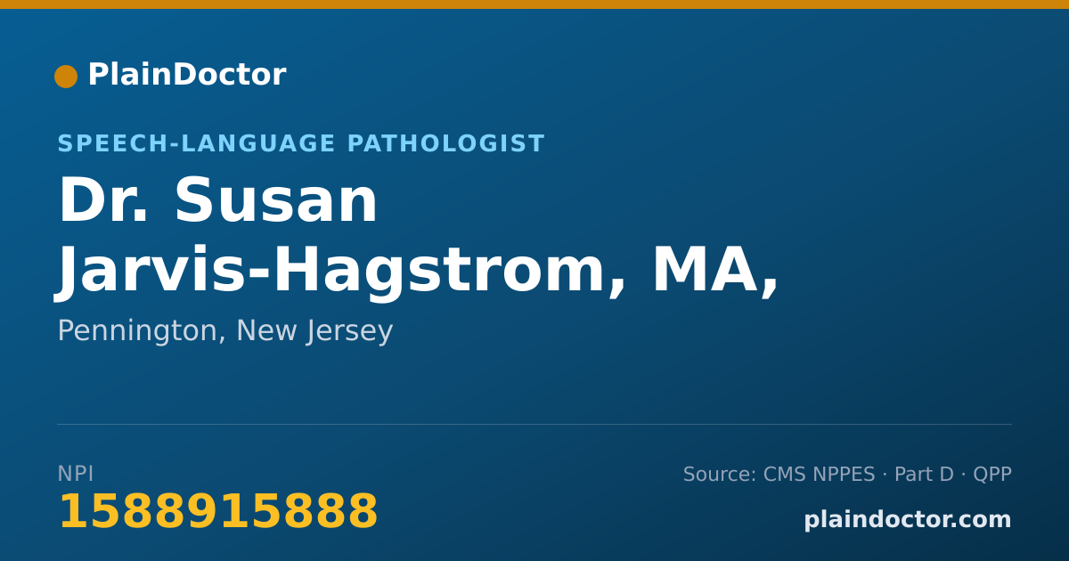 Shareable card for Susan Jarvis-Hagstrom, MA, CCC-SLP - Speech-Language Pathologist, Pennington, NJ