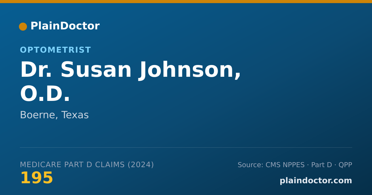 Shareable card for Susan Johnson, O.D. - Optometrist, Boerne, TX