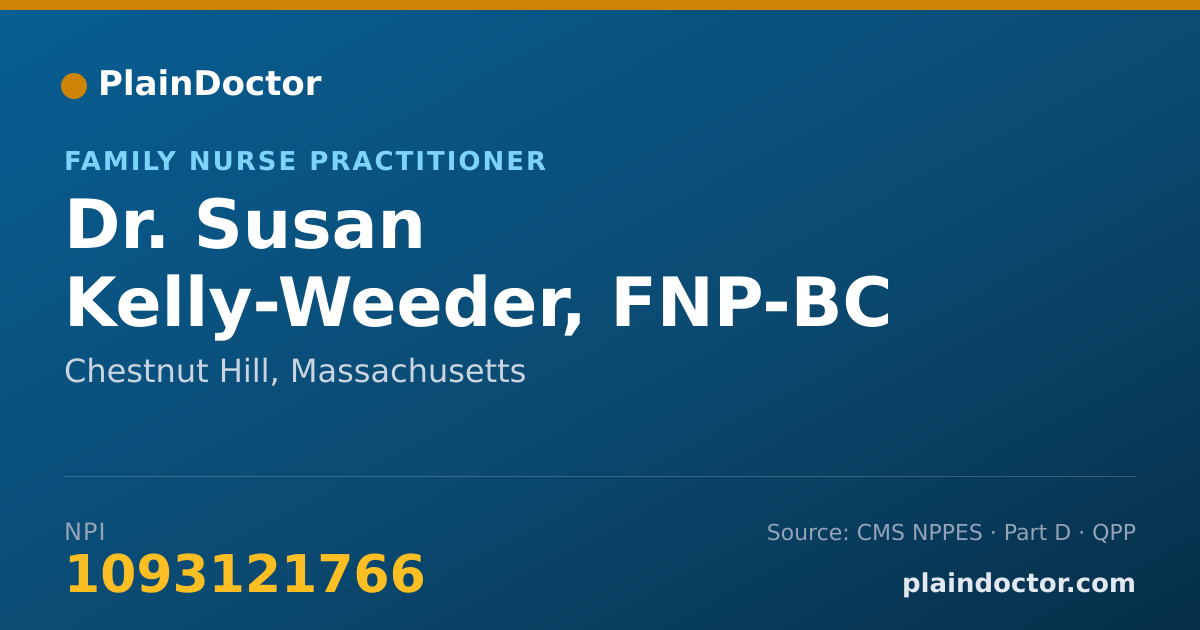 Shareable card for Susan Kelly-Weeder, FNP-BC - Family Nurse Practitioner, Chestnut Hill, MA