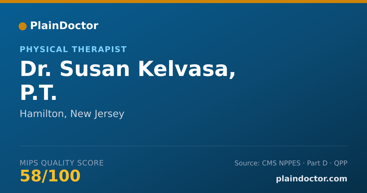 Shareable card for Susan Kelvasa, P.T. - Physical Therapist, Hamilton, NJ