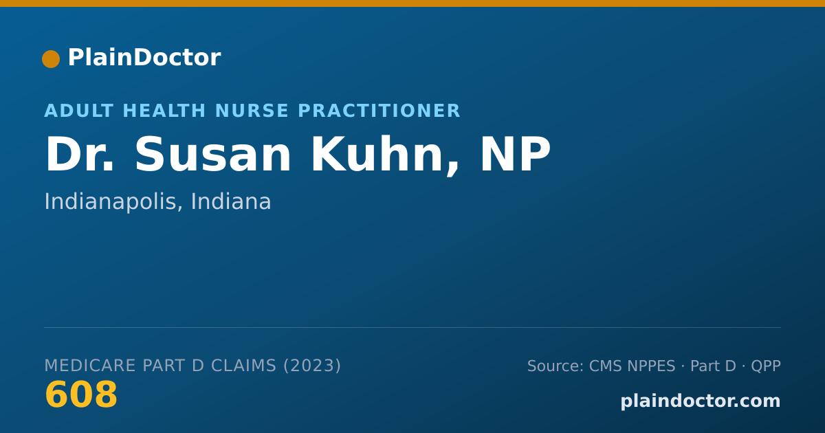 Shareable card for Susan Kuhn, NP - Adult Health Nurse Practitioner, Indianapolis, IN