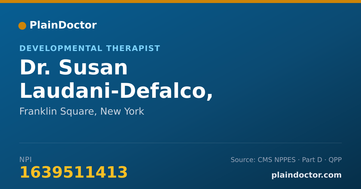 Shareable card for Susan Laudani-Defalco, M.S.ED. - Developmental Therapist, Franklin Square, NY