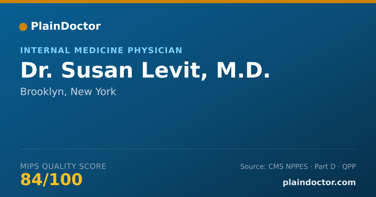 Shareable card for Susan Levit, M.D. - Internal Medicine Physician, Brooklyn, NY