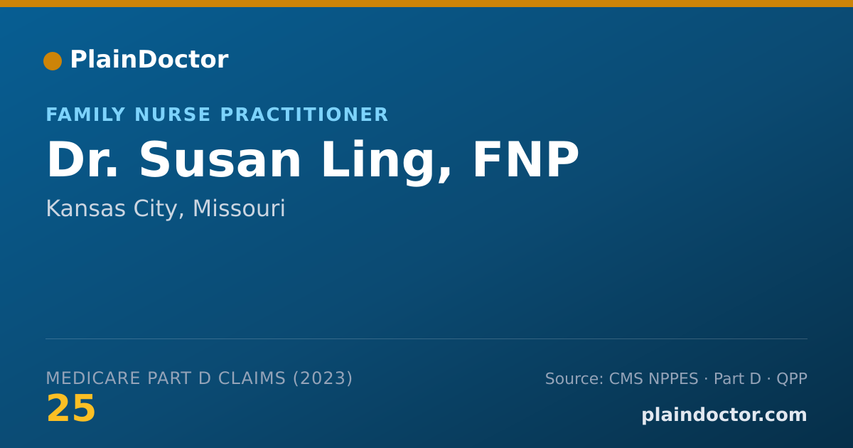 Shareable card for Susan Ling, FNP - Family Nurse Practitioner, Kansas City, MO