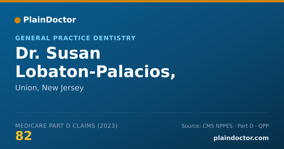 Shareable card for Susan Lobaton-Palacios, D.M.D. - General Practice Dentistry, Union, NJ