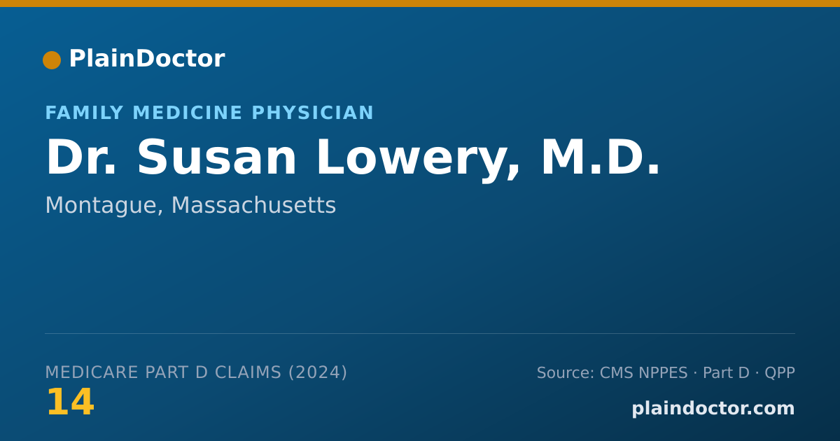 Shareable card for Susan Lowery, M.D. - Family Medicine Physician, Montague, MA
