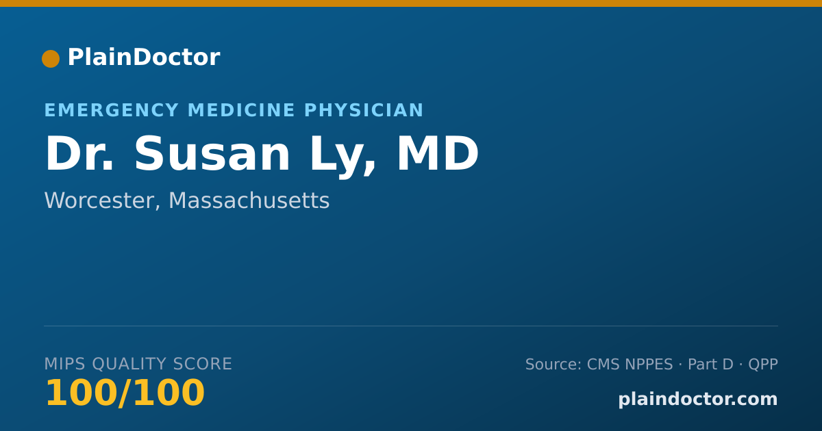 Shareable card for Susan Ly, MD - Emergency Medicine Physician, Worcester, MA