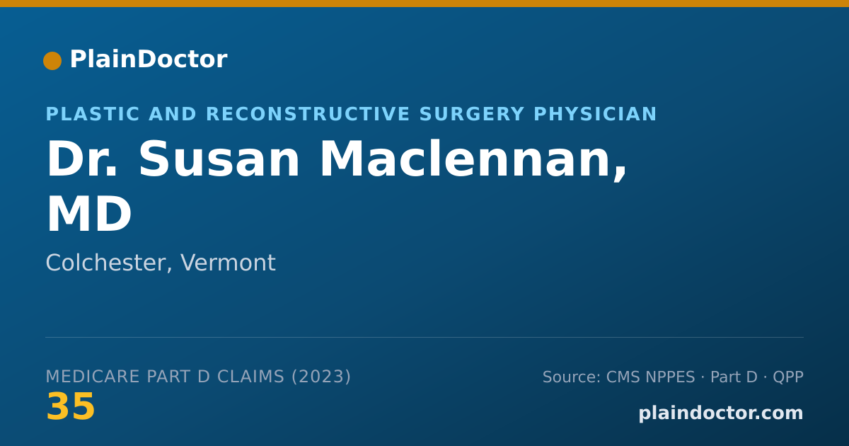 Shareable card for Susan Maclennan, MD - Plastic and Reconstructive Surgery Physician, Colchester, VT