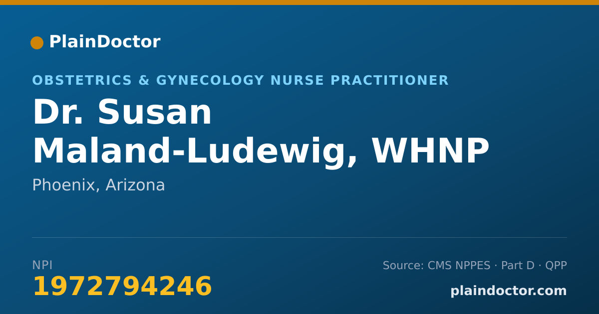 Shareable card for Susan Maland-Ludewig, WHNP - Obstetrics & Gynecology Nurse Practitioner, Phoenix, AZ