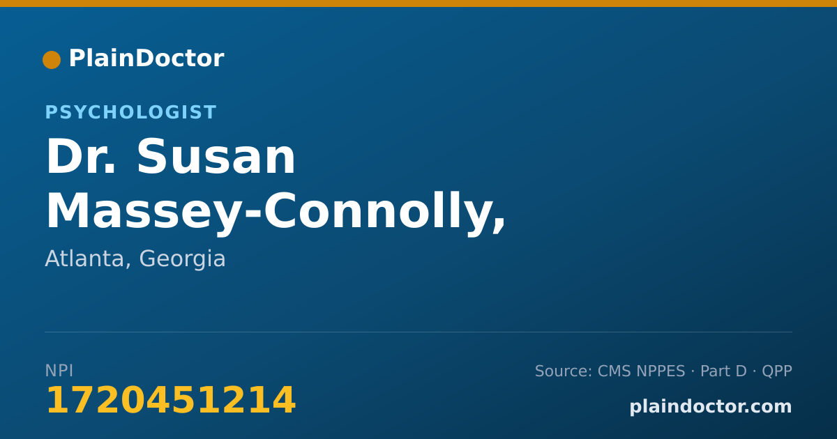 Shareable card for Susan Massey-Connolly, PSY.D. - Psychologist, Atlanta, GA