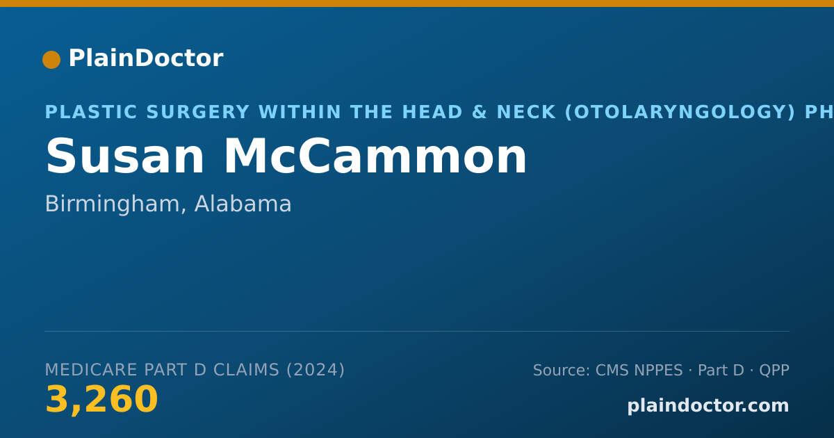 Shareable card for Susan McCammon - Plastic Surgery within the Head & Neck (Otolaryngology) Physician, Birmingham, AL