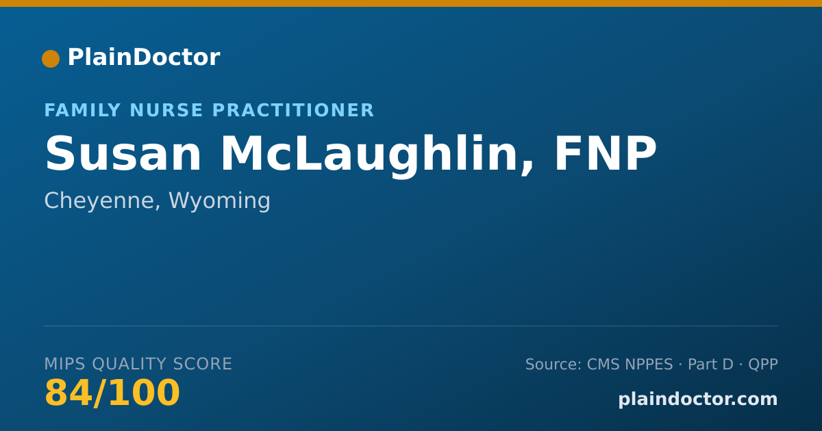 Shareable card for Susan McLaughlin, FNP - Family Nurse Practitioner, Cheyenne, WY