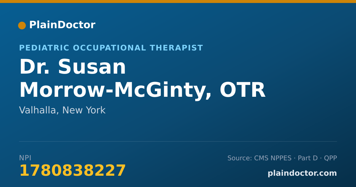 Shareable card for Susan Morrow-McGinty, OTR - Pediatric Occupational Therapist, Valhalla, NY