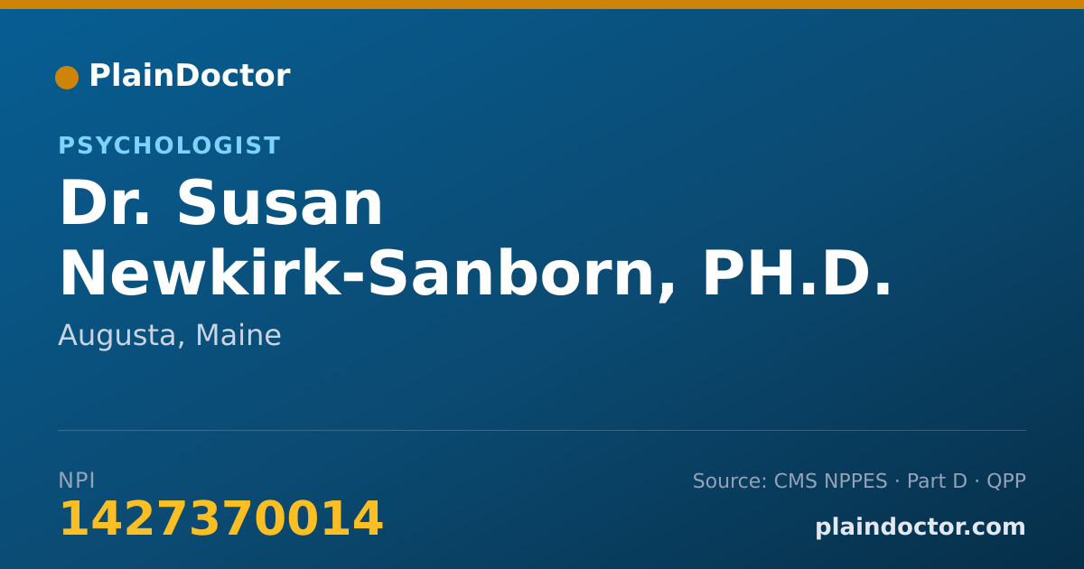 Shareable card for Susan Newkirk-Sanborn, PH.D. - Psychologist, Augusta, ME