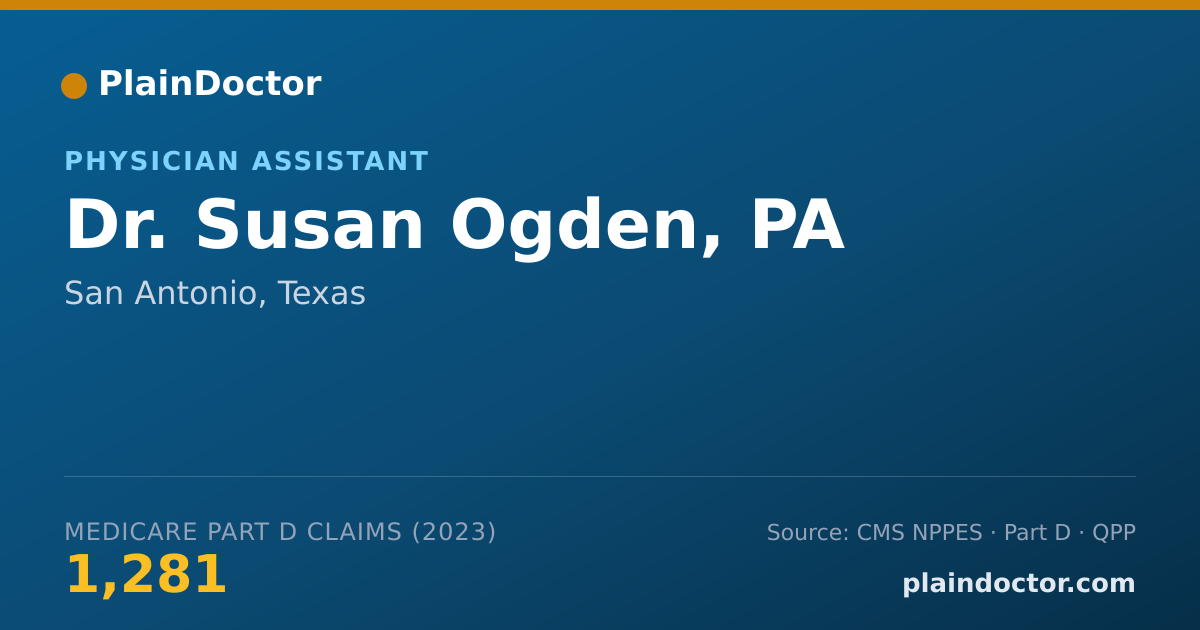 Shareable card for Susan Ogden, PA - Physician Assistant, San Antonio, TX