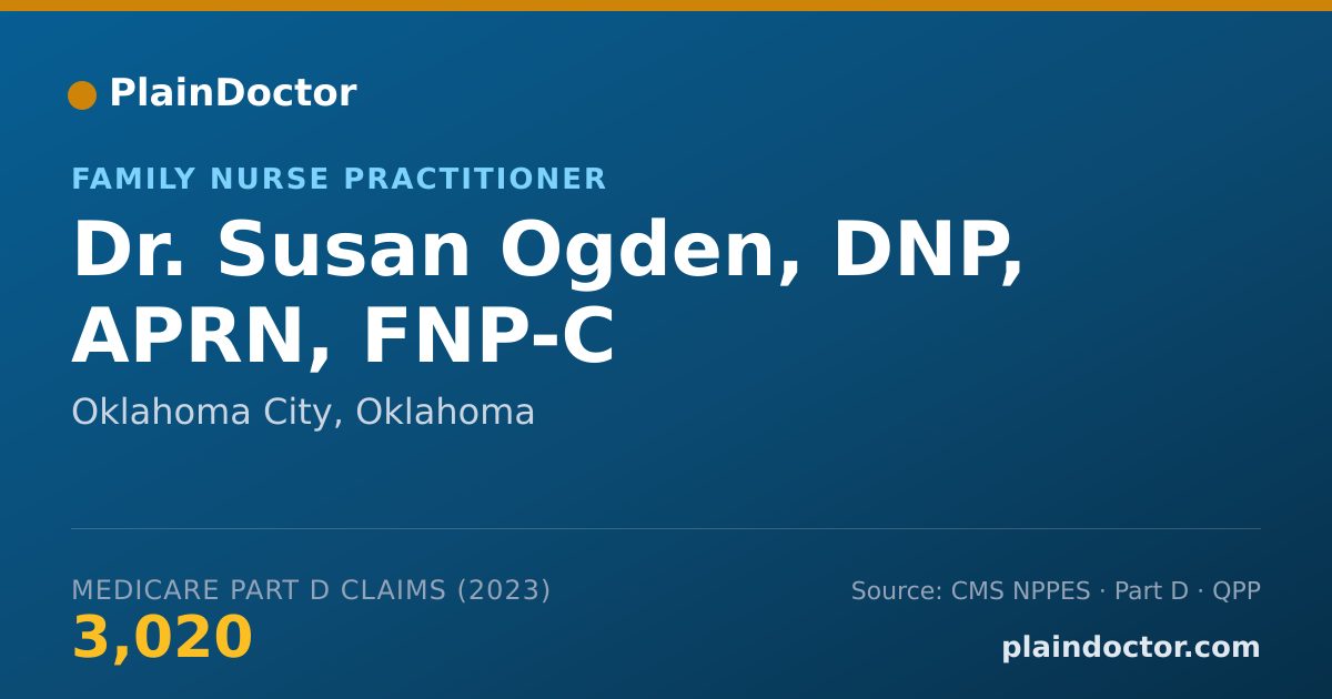 Shareable card for Susan Ogden, DNP, APRN, FNP-C - Family Nurse Practitioner, Oklahoma City, OK