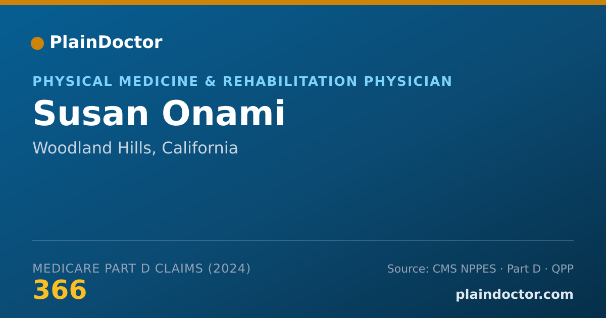 Shareable card for Susan Onami - Physical Medicine & Rehabilitation Physician, Woodland Hills, CA