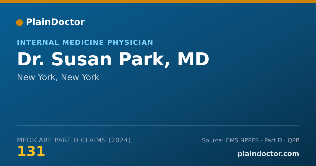 Shareable card for Susan Park, MD - Internal Medicine Physician, New York, NY
