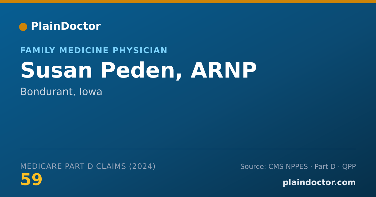 Shareable card for Susan Peden, ARNP - Family Medicine Physician, Bondurant, IA